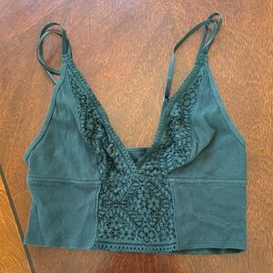 Aerie Deep Green Lace Bralette